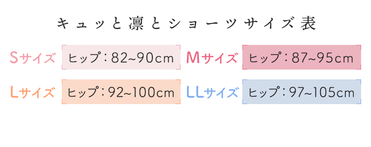 キュッと凛とショーツサイズ表