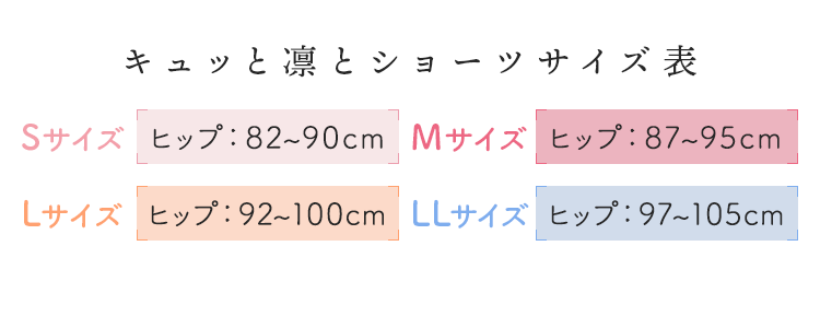 キュッと凛とショーツサイズ表